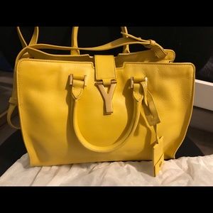 Sold!Saint Laurent YSL Ligne Y Satchel Handbag